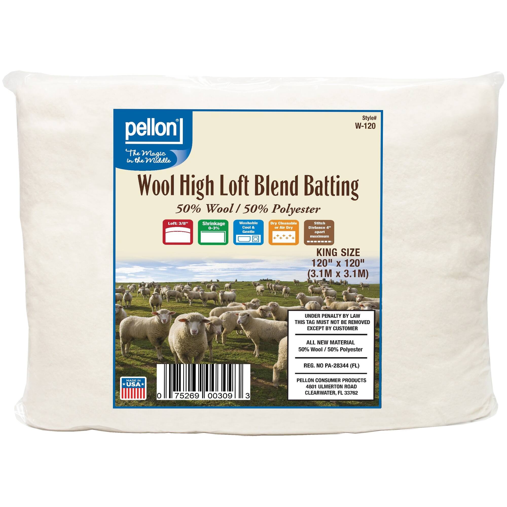 Pellon® Wool High Loft Blend Batting